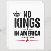 Papier No Kings In America Since 1776 (Devant / Derrière)