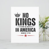Papier No Kings In America Since 1776 (Debout devant)