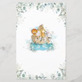 Papier Noah's Ark Greenery Baby Prédictions et conseils (Dos)