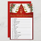 Papier Noël Arbre d'or Bébé jeu de mots brouillards (Devant / Derrière)