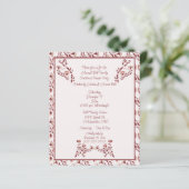 Papier Noël Bourgogne Floral Scandinave Folk Art (Debout devant)