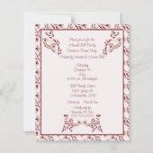 Papier Noël Bourgogne Floral Scandinave Folk Art (Devant)