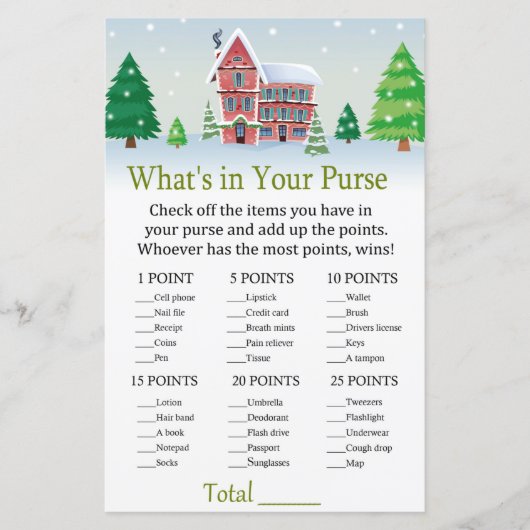 Papier noël Ce qui est dans votre jeu de bourse (Devant)