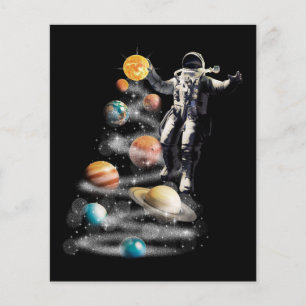 Papier Noël dans l'espace Invitation Astronaute Système S