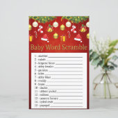 Papier Noël Décor Baby mot scramble jeu (Debout devant)