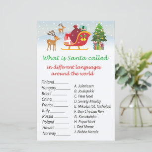 Papier Noël des rennes du Père Noël dans le monde