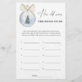 Papier Noël d'hiver Quel âge avait la mariée pour être (Devant)