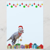 Papier Noël Dinosaur Stable (Devant)