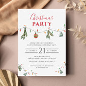 Papier Noël Famille Invitation Rustique