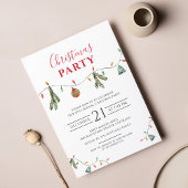 Papier Noël Famille Invitation Rustique