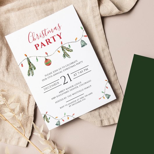 Papier Noël Famille Invitation Rustique