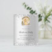 Papier Noël fête or porte argent (Debout devant)