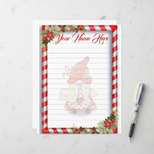 Papier Noël Gnome Lined