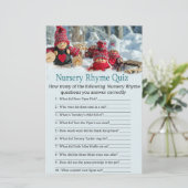 Papier Noël gnome Nursery Rhyme Quiz baby shower (Debout devant)
