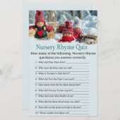Papier Noël gnome Nursery Rhyme Quiz baby shower (Devant / Derrière)