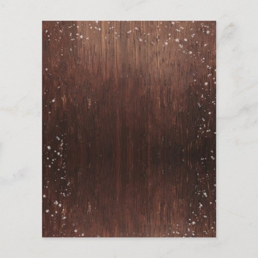 Papier Noël hiver Pin Rustique Drop Mariage de bois (Dos)