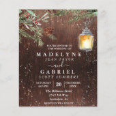 Papier Noël hiver Pin Rustique Drop Mariage de bois (Devant)