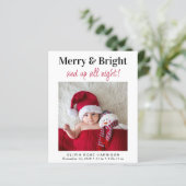 Papier Noël Joyeux Bright Photo Faire-part de naissance (Debout devant)