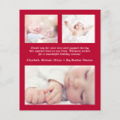 Papier Noël Joyeux Bright Photo Faire-part de naissance (Dos)