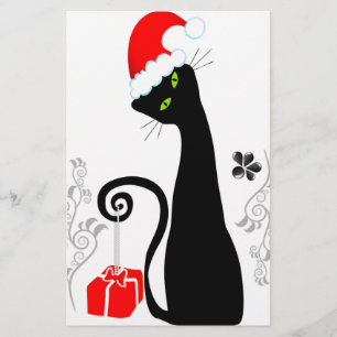 Papier Noël moderne Kitty