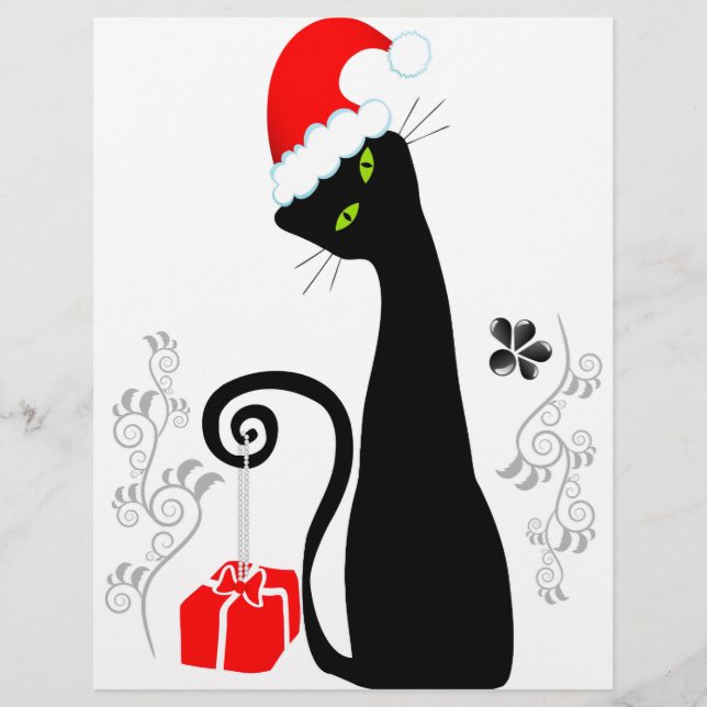 Papier Noël moderne Kitty (Devant)