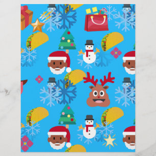 Papier Noël noir père Noël