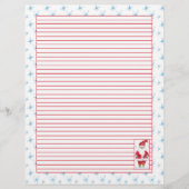 Papier Noël Père Noël Flèches de neige à ligne rouge (Devant)