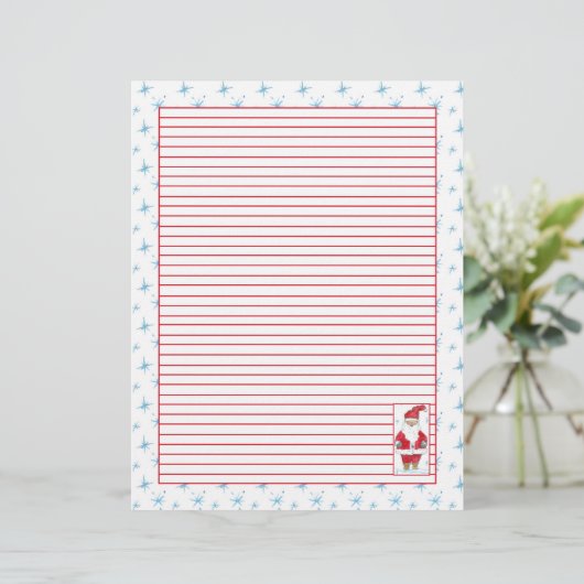 Papier Noël Père Noël Flèches de neige à ligne rouge (Debout devant)