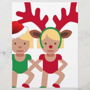 Papier noël père Noël jumeaux émoji