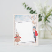 Papier Noël pour Cartes Enfants Vintages (Debout devant)