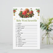 Papier Noël présente Baby word scramble jeu (Debout devant)