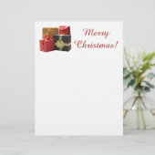 Papier Noël présente la lettre de Noël (Debout devant)