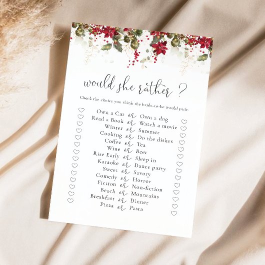 Papier Noël Rouge Poinsettia Fête des mariées Jeu