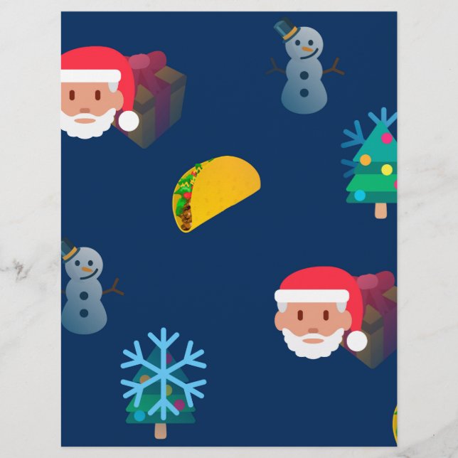 Papier noël taco emoji (Devant)