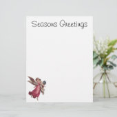 Papier Noël vintage, Ange victorien Guardian (Debout devant)