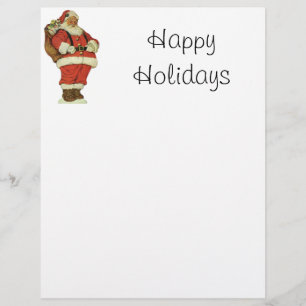 Papier Noël vintage, Père Noël victorien avec jouets