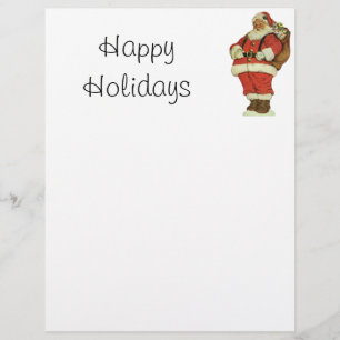 Papier Noël vintage, Père Noël victorien avec jouets