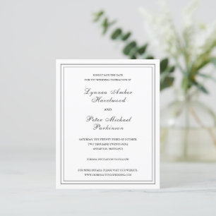 Papier Noir blanc classique Mariage budgétaire Enregistre