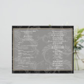 Papier Noir blanc "programme de mariage" mariage (Debout devant)