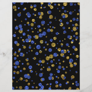 Papier noir Confetti Parties scintillant en or ble