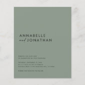 Papier Noir crème moderne script minimal contemporain (Devant)