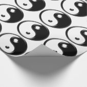Papier noir d'emballage cadeau de Yin Yang (Coin)
