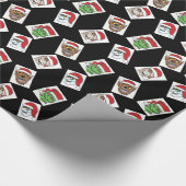 Papier noir d'enveloppe de cadeau de monstres de (Coin)