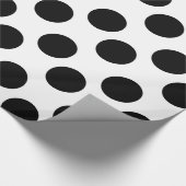 Papier noir et blanc d'emballage cadeau de point (Coin)