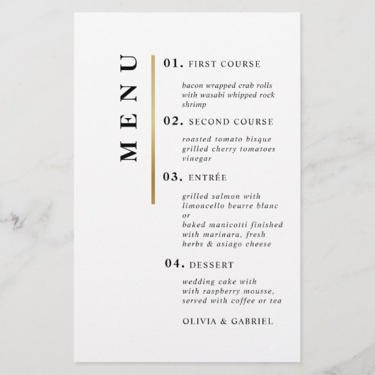 Papier Noir et blanc. Mariage de typographie simple offic (Devant)