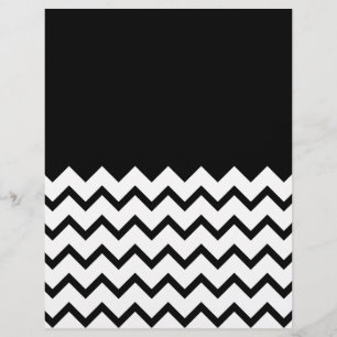 Papier Noir et blanc. Partie Zig Zag, Partie Noir ordinai