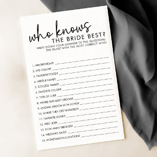 Papier Noir et Blanc qui connaissent la mariée meilleur j