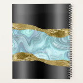 Papier noir et or déchiré et perruques d'aquarelle (Dos)