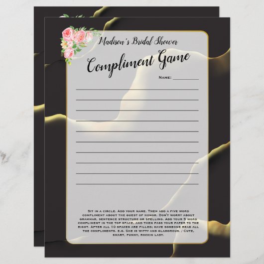 Papier Noir et or 💡 huile d'encre Abstraite moderne (Devant / Derrière)