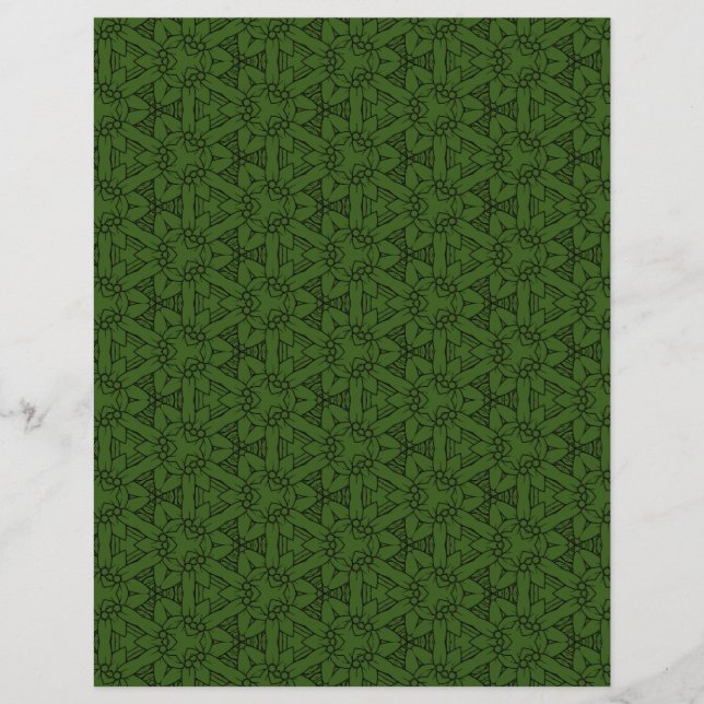 Papier Noir et vert forestier 1 (Devant)
